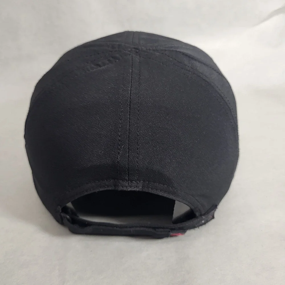 ADIDAS CLIMALITE 3 BAR ADJUSTABLE STRAPBACK BASEBALL HAT/CAP, BLACK, LIGHTWEIGHT